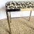 Mid Century Modern Faux Bamboo Chrome Leopard Print Low Stool For Sale - Image 9 of 9