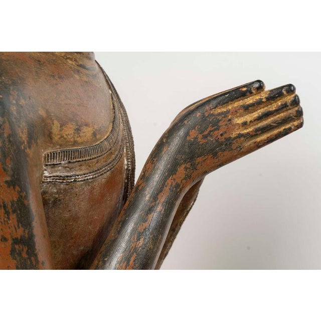 Asian Dry Lacquer Sculptures, 1800s, Set of 2 For Sale - Image 9 of 10