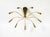 Large Mid-Century Modern Brass 9-Arm Sputnik Chandelier, 1950s For Sale - Image 6 of 18