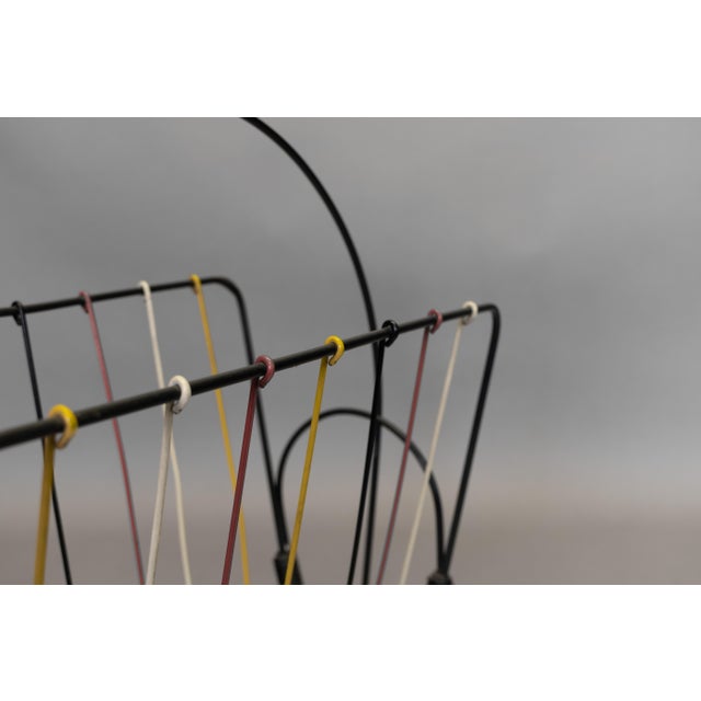 Vintage Wire Magazine Rack, 1970 For Sale - Image 4 of 8