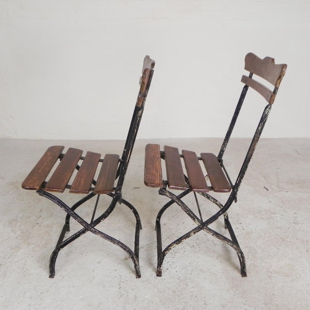 Folding Garden Chairs, 1930s, Set of 2 For Sale - Image 11 of 18