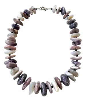 Vintage Amethyst and Agate Stone Beaded Necklace