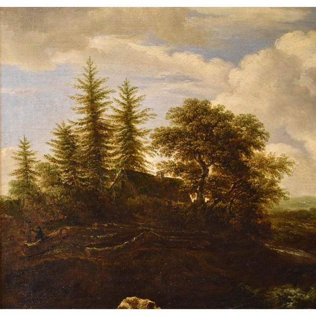 After Jacob Van Ruisdael, Landscape with Wood, 1670, Oil on Canvas, Framed For Sale - Image 17 of 18