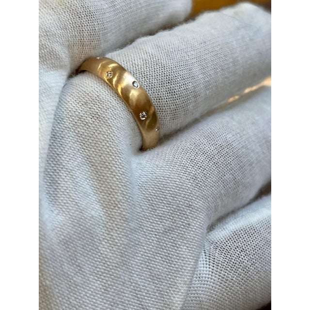 14 Flush Set Bezel Diamond Eternity Wedding Band in 14 Karat Yellow Gold For Sale - Image 13 of 18