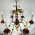Gold Vintage Italian Tolle Chandelier With Lead Crystal Pendants For Sale - Image 8 of 15