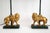 Late 20th Century Lamps Gold Leaf Lions & Shades Pair For Sale - Image 5 of 12