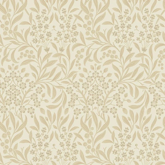 Boråstapeter Kryddhyllan Wallpaper in Ivory For Sale