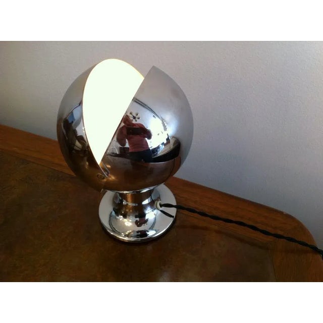 Italian 1960s Chrome Eclipse Lamp For Sale - Image 3 of 11