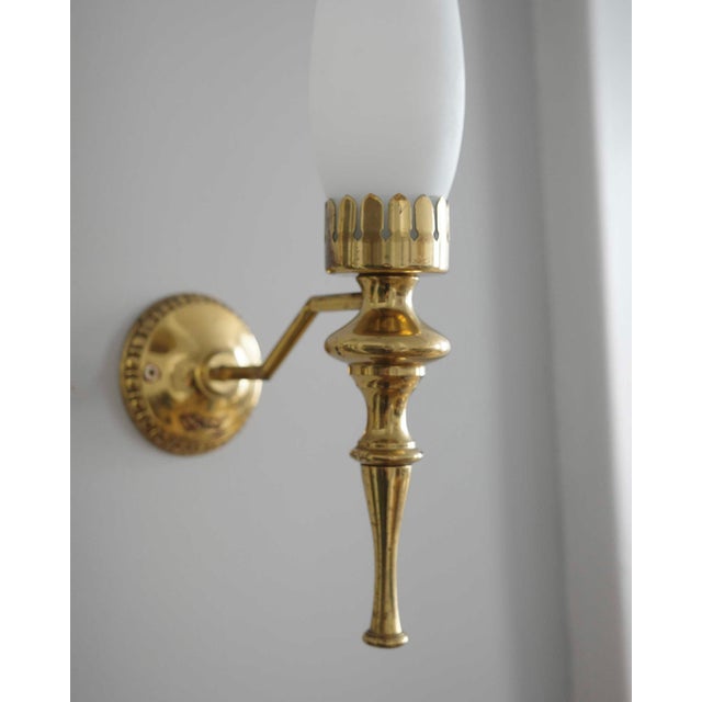1950s Brass Wall Lamps, 1950s, Set of 2 For Sale - Image 5 of 7