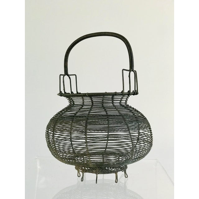 1920’s French Wire Egg Basket For Sale - Image 13 of 13