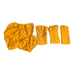 Vintage MCM Marigold Pleated Curtain Panels - 4 Panels