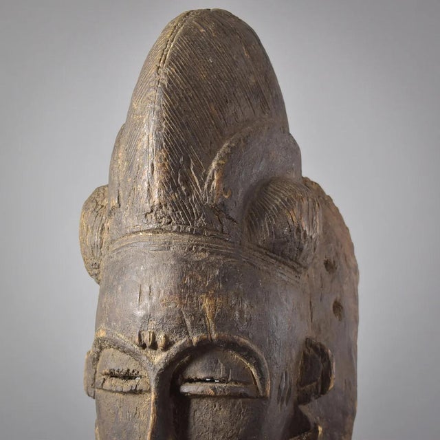 Early 20th Century Baule Portrait Mask Kpan Mblo Côte d'Ivoire For Sale - Image 4 of 12