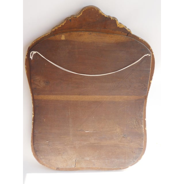 Vintage Italian Gold Gilt Scalloped Mirror, 1920s For Sale - Image 9 of 12