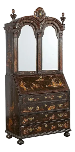 Early 18th Century Queen Anne Japanned Secretary Bookcase