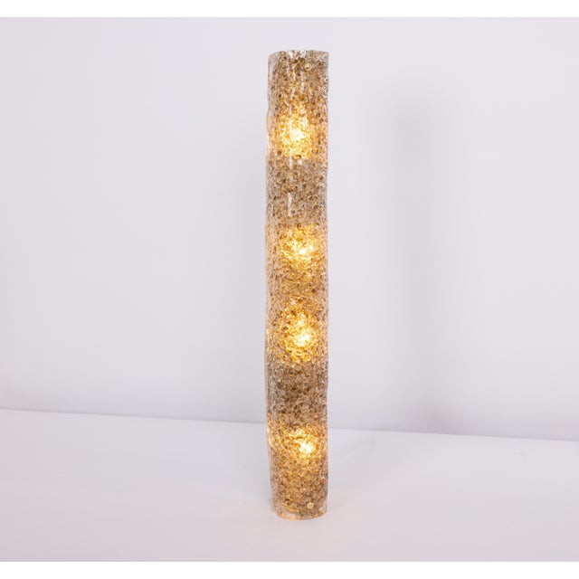 Metal Dark Toned Murano Glass Wall Sconce attributed to Hillebrand, Germany, 1970s For Sale - Image 7 of 12