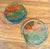 Contemporary Linda Sarine Designs Handcrafted Abstract Art Glass Candle Plates, Set of 2 For Sale - Image 3 of 10