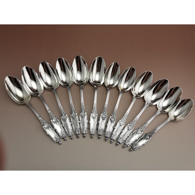 Acanthe Dessert Spoons in Silver from Puiforcat, 1890s, Set of 12 For Sale - Image 10 of 10