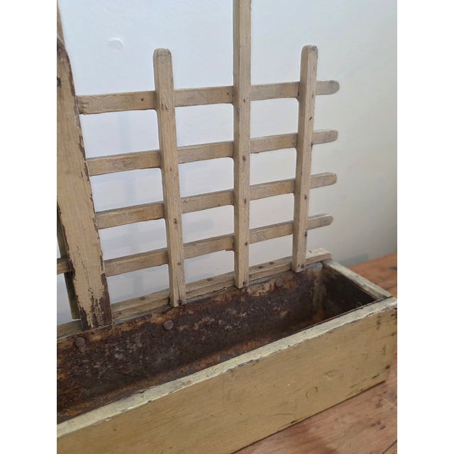 Vintage Folk Art Style Trellis Planter Box For Sale In New York - Image 6 of 10