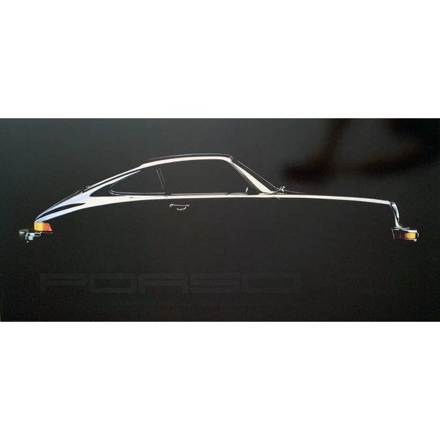 Contemporary "Porsche Black on Black" Official Factory Licensed and Copyrighted Poster by Val Gelineau, 1989 For Sale - Image 3 of 4