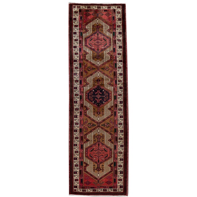 Vintage Heriz Handmade Wool Rug For Sale - Image 10 of 10