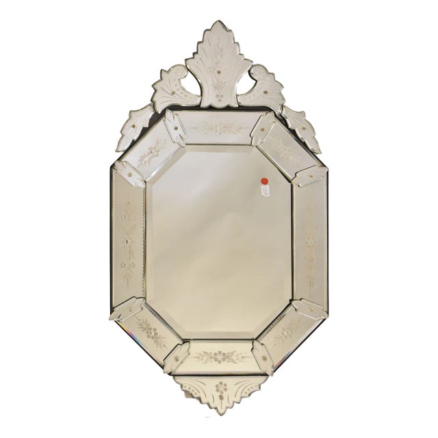 Antique Venetian Mirror with Glass Fram, 20th Century For Sale