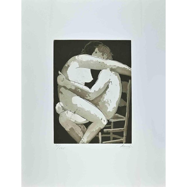 Lovers I is an original etching, realized by Giacomo Manzù in 1970. Hand Signed. numbered, Edition of 31/125 prints....