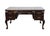 Late 20th Century Hekman Furniture Solid Mahogany Traditional Chippendale Style 58" Writing Desk W. Tooled Leather Top For Sale - Image 5 of 12