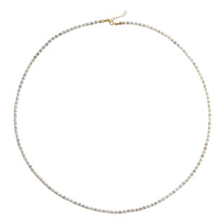 Lustra Tiny Pearl Labradorite Necklace For Sale