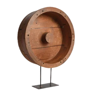 Wooden Wheel Sculpture