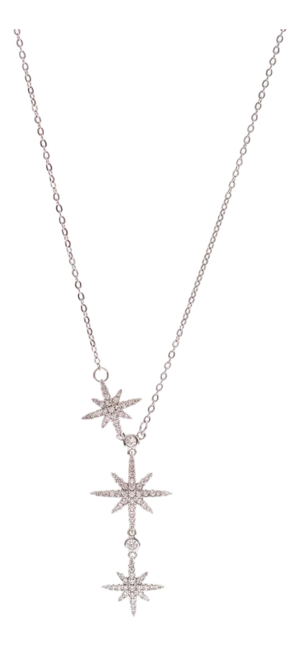 Celestial Cascade Silver Necklace