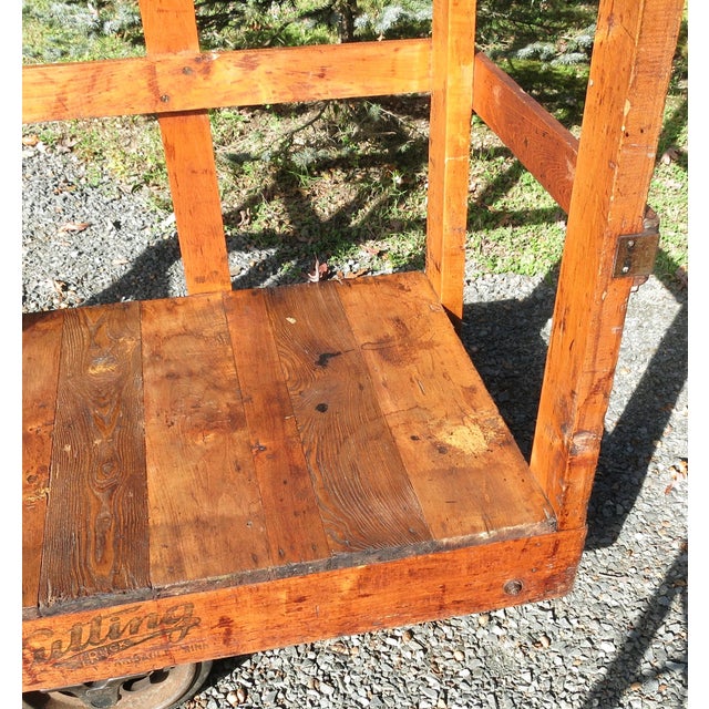 1940s Vintage Industrial Wood Cart Nutting Truck Co. Chairish