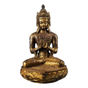 Gilt Bronze Seated Maitreya Buddha Statue