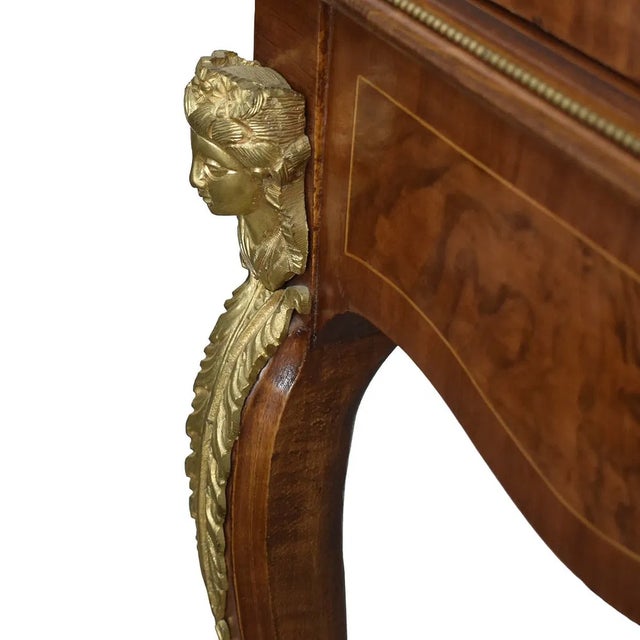 Wood 1950s Louis XV Style Lady's Writing Desk For Sale - Image 7 of 9