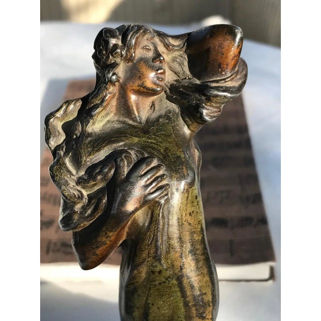 Art Nouveau Bronze Sculpture of Dancer by P.L. Dusouchet, France, 1910s For Sale - Image 4 of 9