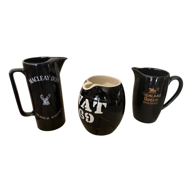 Whisky Advertising Water Pitchers, Set of 3 For Sale