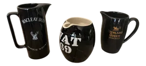 Whisky Advertising Water Pitchers, Set of 3