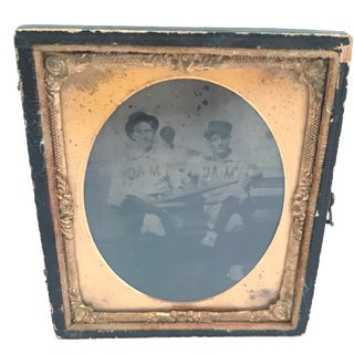 Daguerreotype Copper Framed Baseball Players For Sale