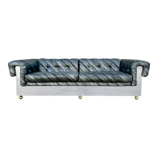 1970s Mid Century Chrome Sofa by Milo Baughman For Sale