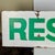 Large Vintage Double Sided "Restaurant" Wooden Sign in Green Font For Sale In New York - Image 6 of 8