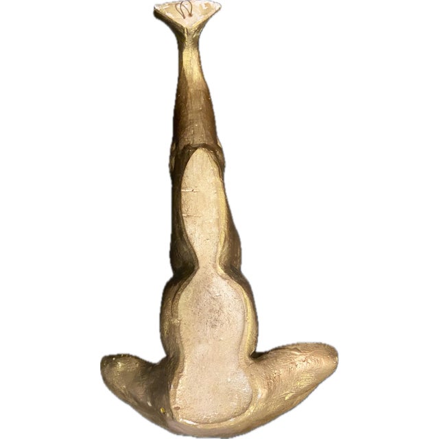 Vintage Asian Gold Koi Dolphin and Shell Wall Shelf 1960's For Sale - Image 4 of 11