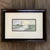 Small painting on tile, under glass, matted and framed Original work by primitive artist MC Phillips (1910-1996) Serene...