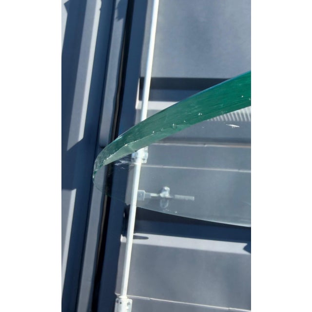 Mid-Century Modern Space Age Cantilever Dining Set in Chrome and Clear Glass attributed to Boris Tabacoff, France, 1970s, Set of 5 For Sale - Image 11 of 16