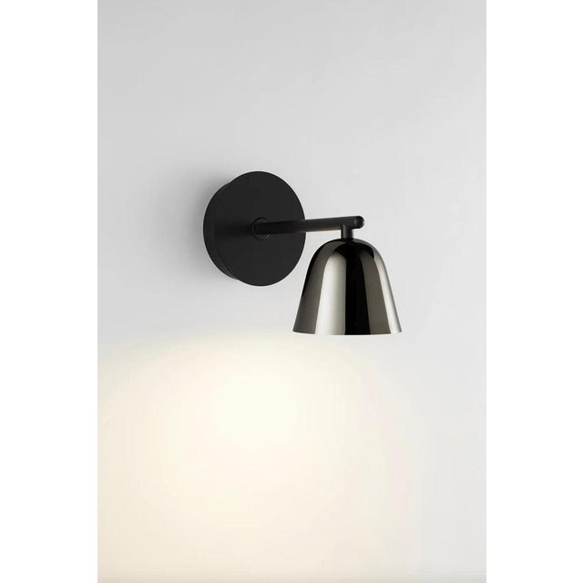 Jaime hayon lighto a black matte- black chrome cup wall lamp for parachilna this is a skinny yet characteristic...