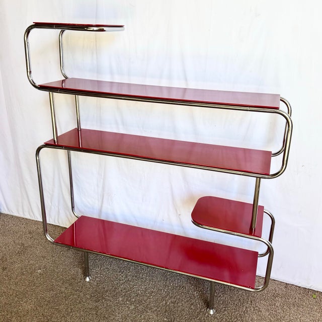 Late 20th Century Dna Red Chrome Etagere/Shelving Unit by Massimo Iosa Ghini for Bonaldo For Sale - Image 5 of 12