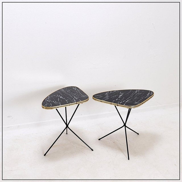 Atomic Expo Tripod Tables from Erdal, 1950s, Set of 2 For Sale - Image 16 of 16