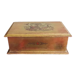 Vintage Chinese Painted Wooden Wedding Chest