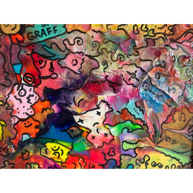 "Rainbow Ghosts" is an original one-of-a-kind acrylic painting on board by contemporary artist Serg Graff. Bursting with...