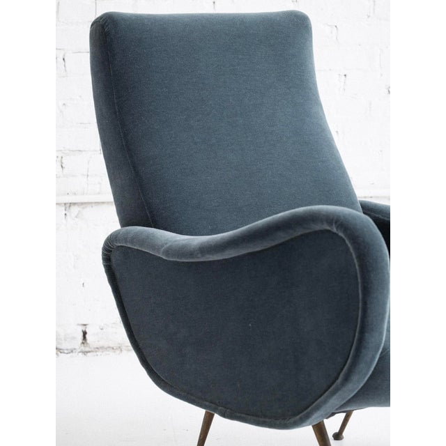 Textile Mid-Century Armchair in the Style of Marco Zanuso For Sale - Image 7 of 9