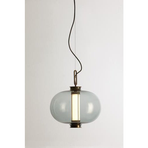 Bronze and Glass Diffuser Bai T Ma Ma Suspension Lamp with Glass by Neri & Hu for Parachilna For Sale - Image 4 of 8