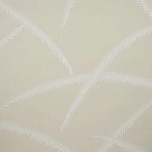 Not Yet Made - Made To Order Schumacher Deco Palms Wallpaper in Ivory on Natural - 10 Yards For Sale - Image 5 of 5